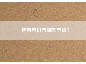 防爆電機(jī)有哪些等級？