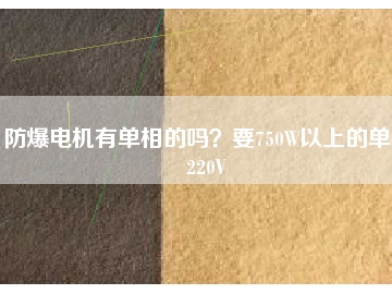 防爆電機(jī)有單相的嗎？要750W以上的單相220V