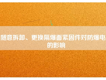 隨意拆卸、更換隔爆面緊固件對防爆電機(jī)的影響
