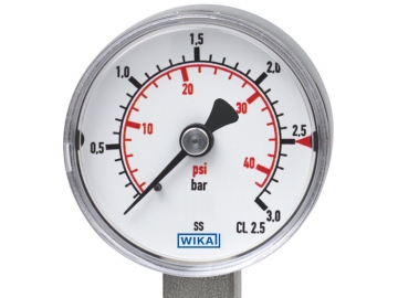 131.11波登管壓力表，不銹鋼材質(zhì)