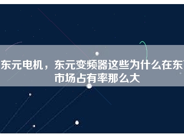 東元電機(jī)，東元變頻器這些為什么在東莞市場(chǎng)占有率那么大