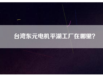 臺灣東元電機(jī)平湖工廠在哪里？