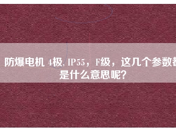 防爆電機 4極, IP55，F(xiàn)級，這幾個參數(shù)都是什么意思呢？