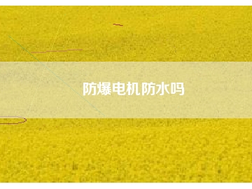 防爆電機防水嗎