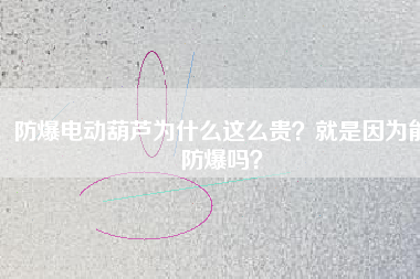 防爆電動葫蘆為什么這么貴？就是因?yàn)槟芊辣瑔幔? title=