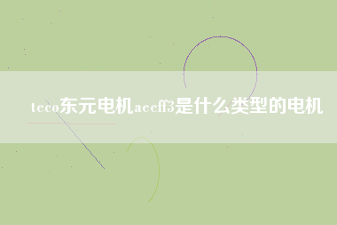 teco東元電機aeeff3是什么類型的電機 teco東元電機aeeff3是什么類型的電機