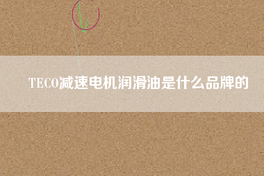 TECO減速電機潤滑油是什么品牌的 TECO減速電機潤滑油是什么品牌的