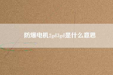 防爆電機(jī)2gd3gd是什么意思